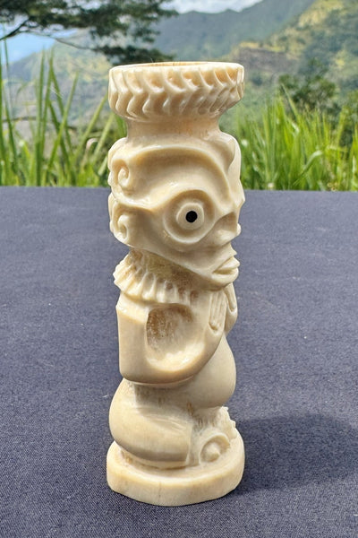 Mini Tiki Sculpture in Bone - Cannibal Art