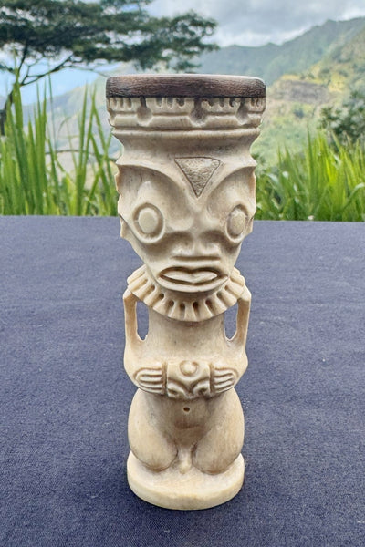 Mini Tiki Sculpture in Bone - Cannibal Art