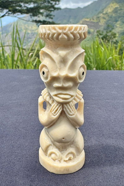 Mini Tiki Sculpture in Bone - Cannibal Art