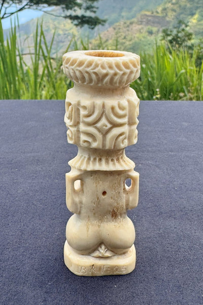 Mini Tiki Sculpture in Bone - Cannibal Art