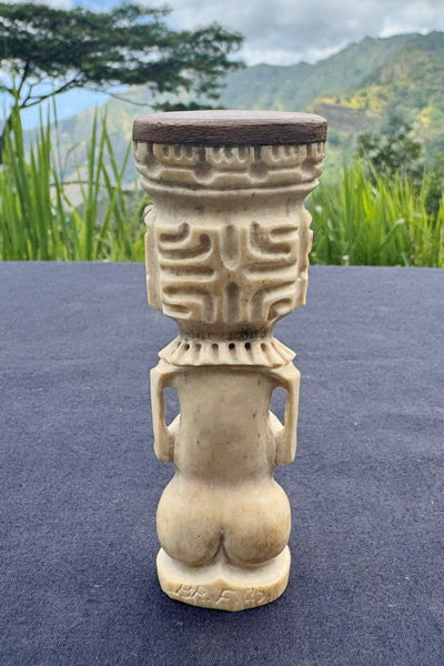 Mini Tiki Sculpture in Bone - Cannibal Art