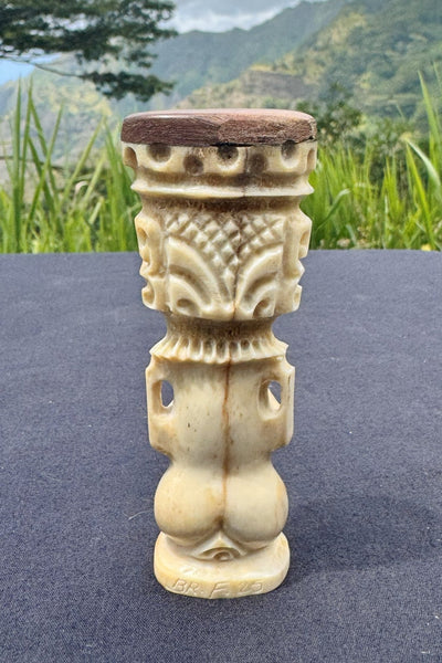 Mini Tiki Sculpture in Bone - Cannibal Art