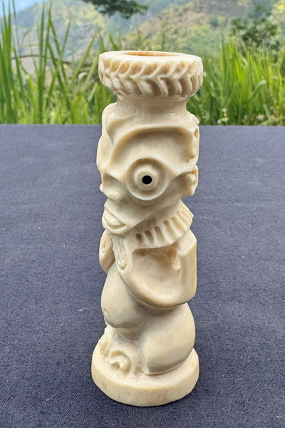 Mini Tiki Sculpture in Bone - Cannibal Art