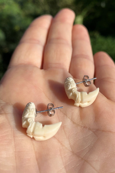 Tiki Earrings - Cannibal Art
