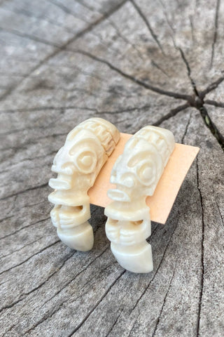 Tiki earrings - Cannibal Art