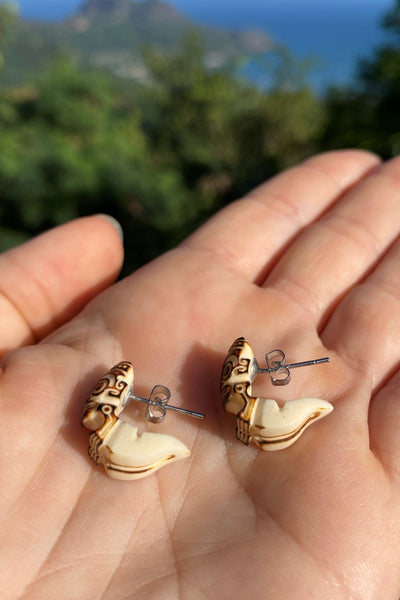 Tiki Earrings - Cannibal Art