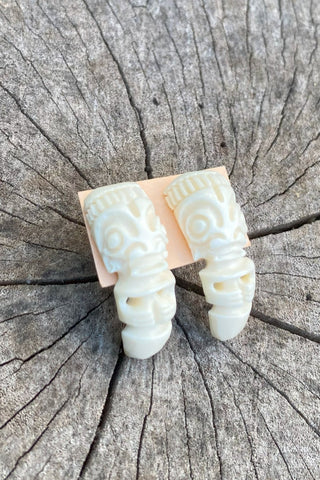 Tiki earrings - Cannibal Art