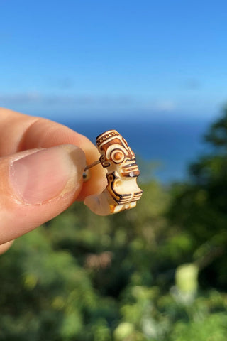 Tiki Earrings - Cannibal Art