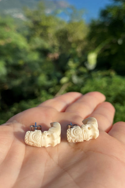 Tiki Earrings - Cannibal Art