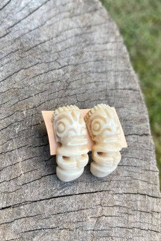 Tiki earrings - Cannibal Art