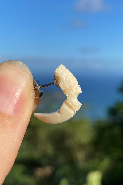 Tiki Earrings - Cannibal Art