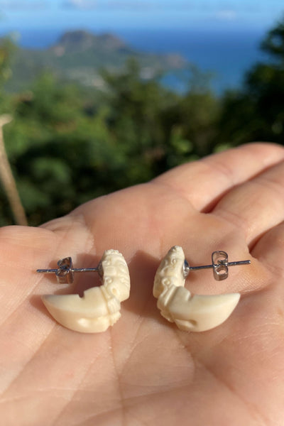 Tiki Earrings - Cannibal Art