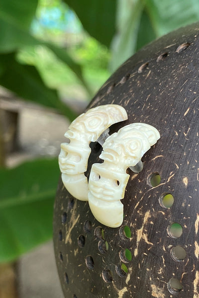 Tiki Earrings - Cannibal Art