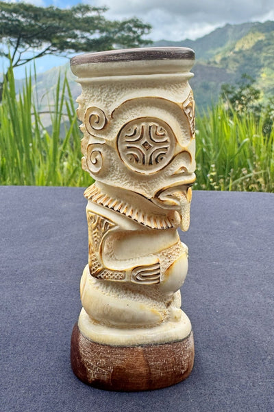 Tiki Sculpture in Bone - Cannibal Art