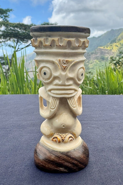 Tiki Sculpture in Bone - Cannibal Art