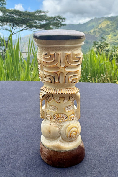 Tiki Sculpture in Bone - Cannibal Art