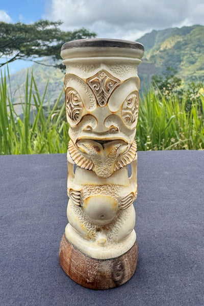 Tiki Sculpture in Bone - Cannibal Art