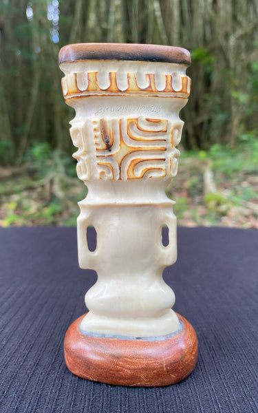 Tiki Statue in Bone - Cannibal Art