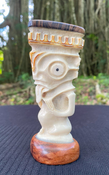 Tiki Statue in Bone - Cannibal Art