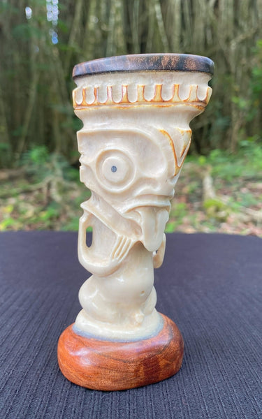 Tiki Statue in Bone - Cannibal Art