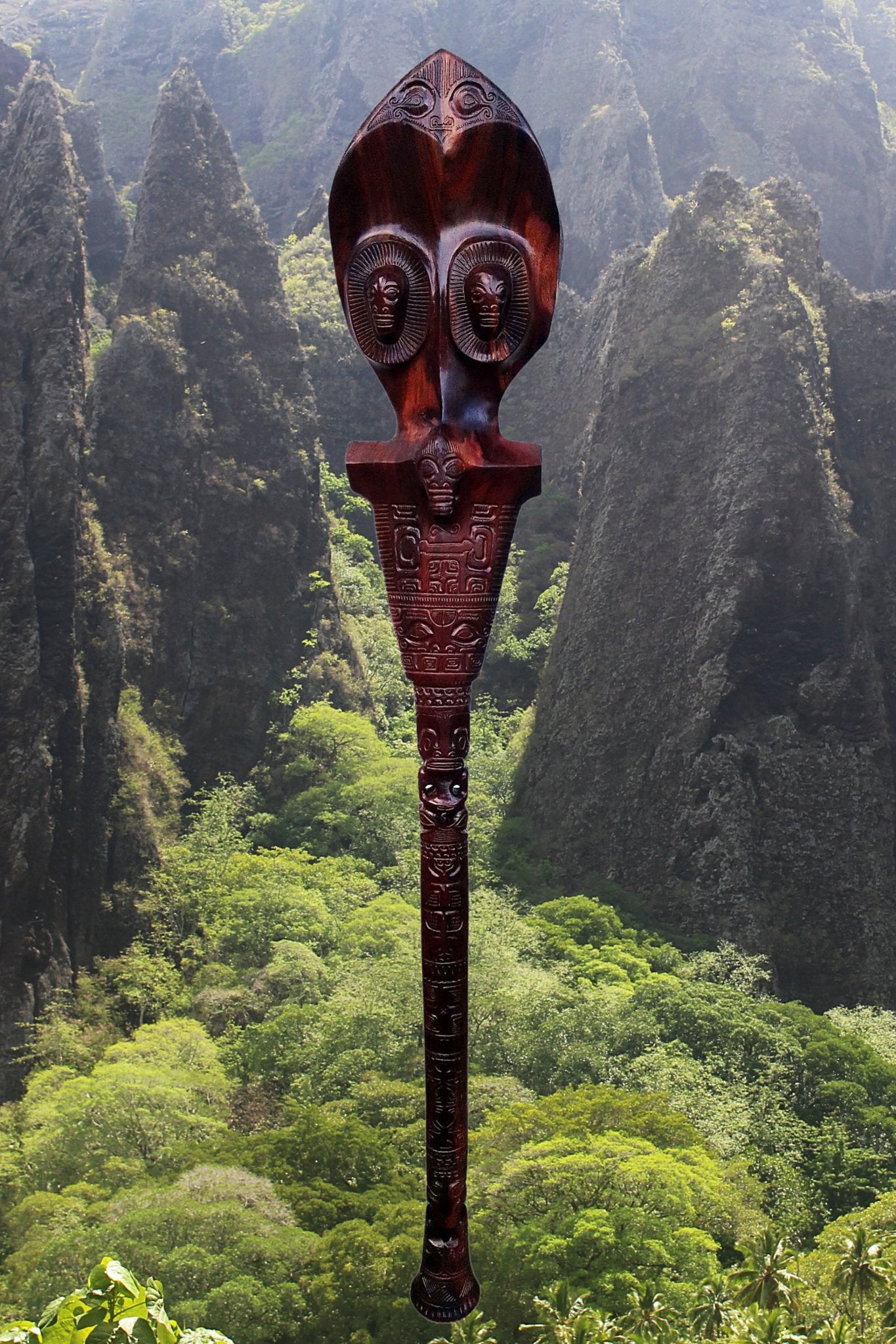 U'u (Marquesan war club) - Cannibal Art