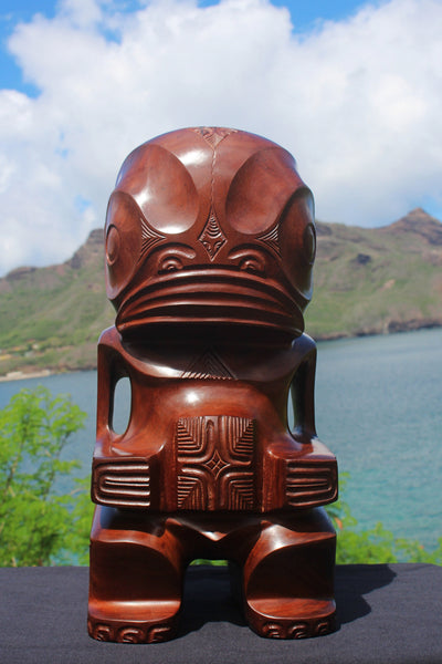 Marquesan wooden sculpture_Tiki from Nuku Hiva Island_Marquesan art_tribal