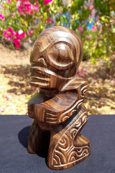 Marquesan Tiki from Fatu Hiva Island_carved in oceanic walnut