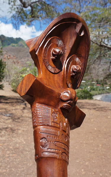 Marquesan war club u'u_tribal weapon_Marquesan art
