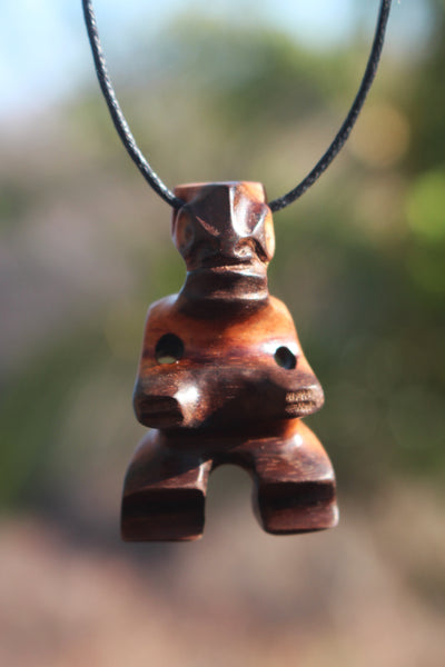 Marquesan Tiki necklace_wood carvings_jewelry