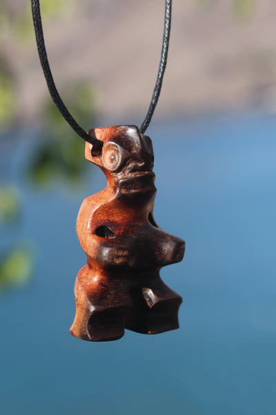 Marquesan Tiki necklace_wood carvings_jewelry