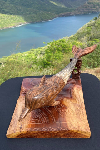 Dolphin On A Tiki Stand - Cannibal Art
