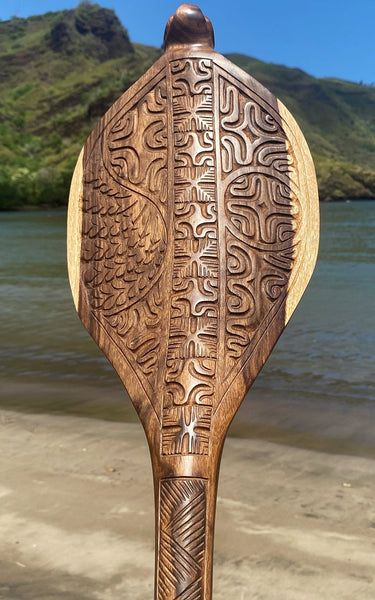Hoe Poko Tiki (Canoe Paddle) - Cannibal Art