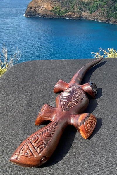 Marquesan Gecko Sculpture - Cannibal Art