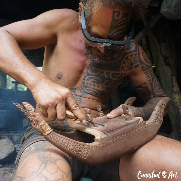 Marquesan voyaging canoe - Cannibal Art