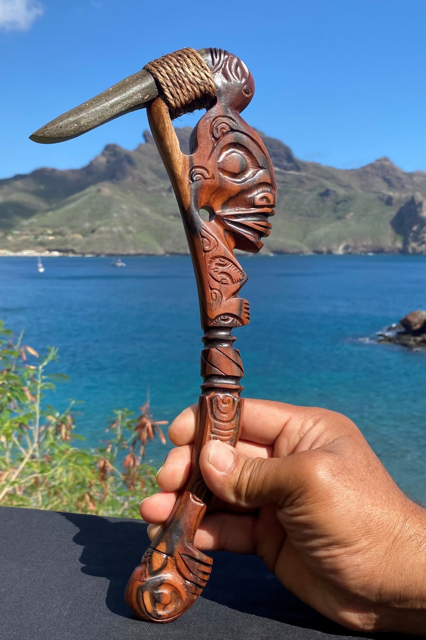 Marquesan stone adze