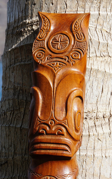 Marquesan tribal wooden sculpture tiki