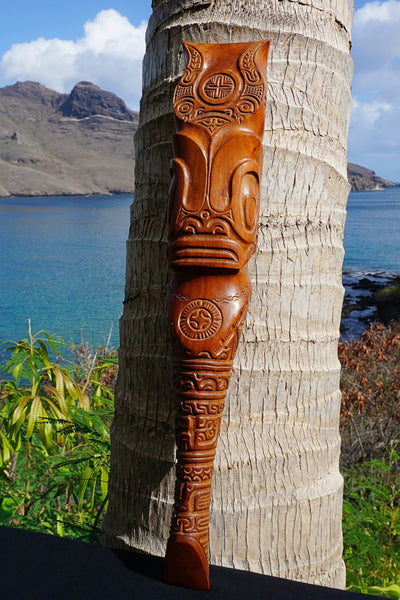 Marquesan carved wooden sculpture 
