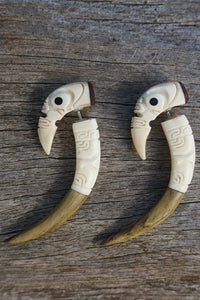 Marquesan bone earrings