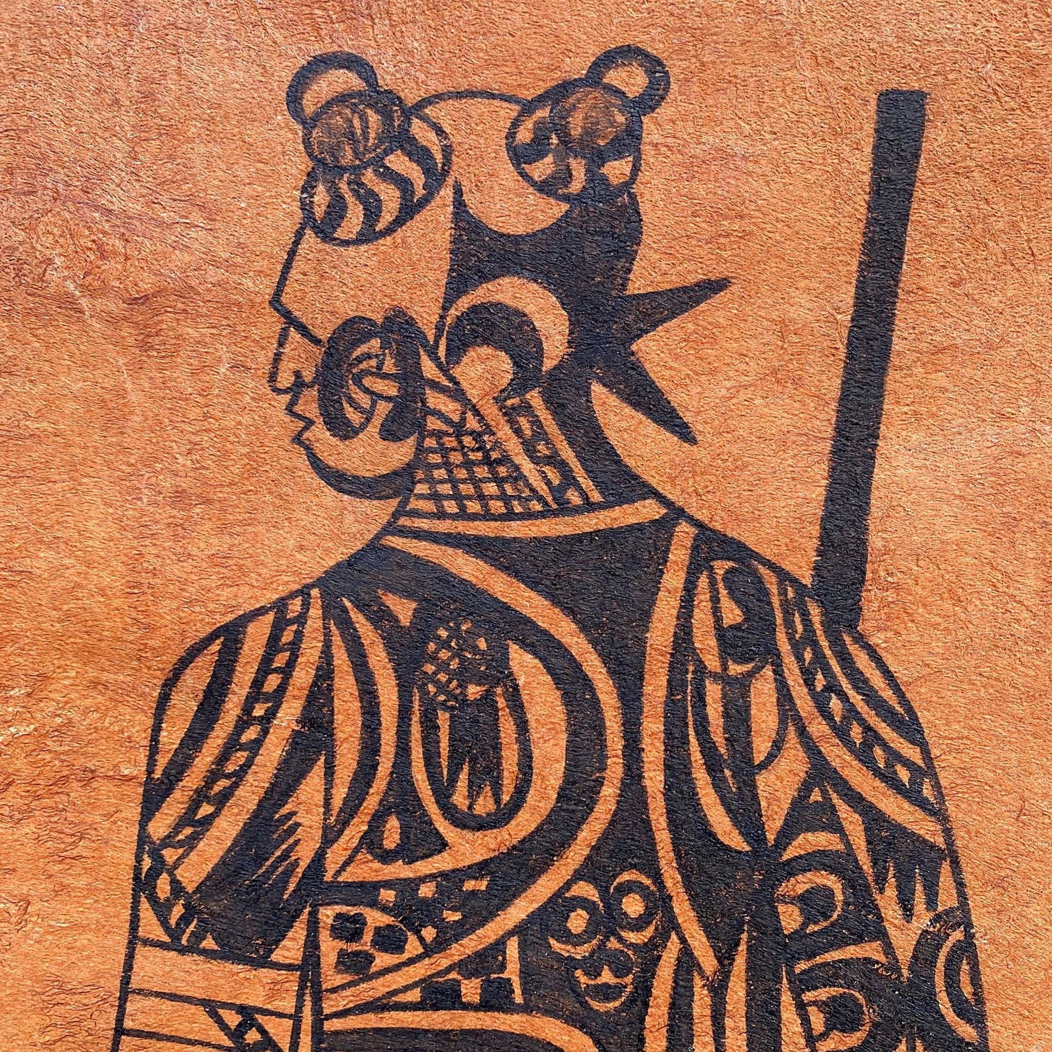 Tapa - Marquesan warrior – Cannibal Art, image size:2048x2048