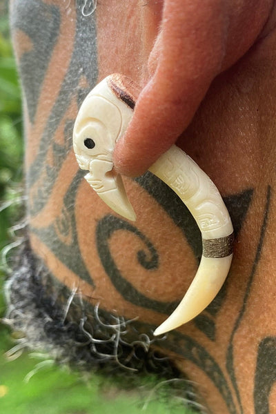 Tiki earrings - Cannibal Art
