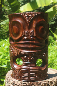 Tiki Mask (Tiki with a child) - Cannibal Art