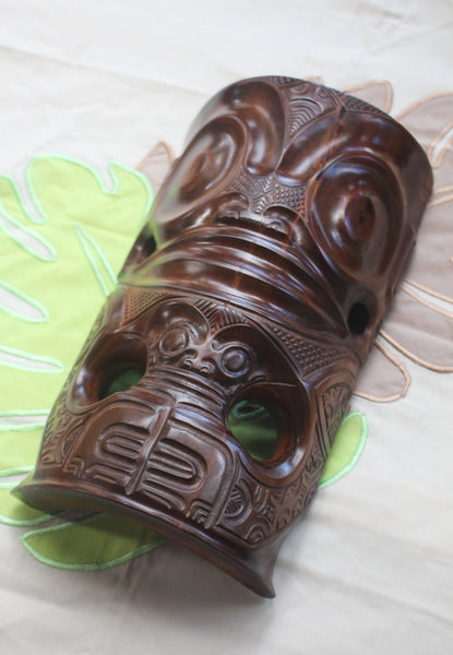 Tiki Mask (Tiki with a child) - Cannibal Art