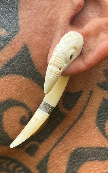 Marquesan tiki earrings
