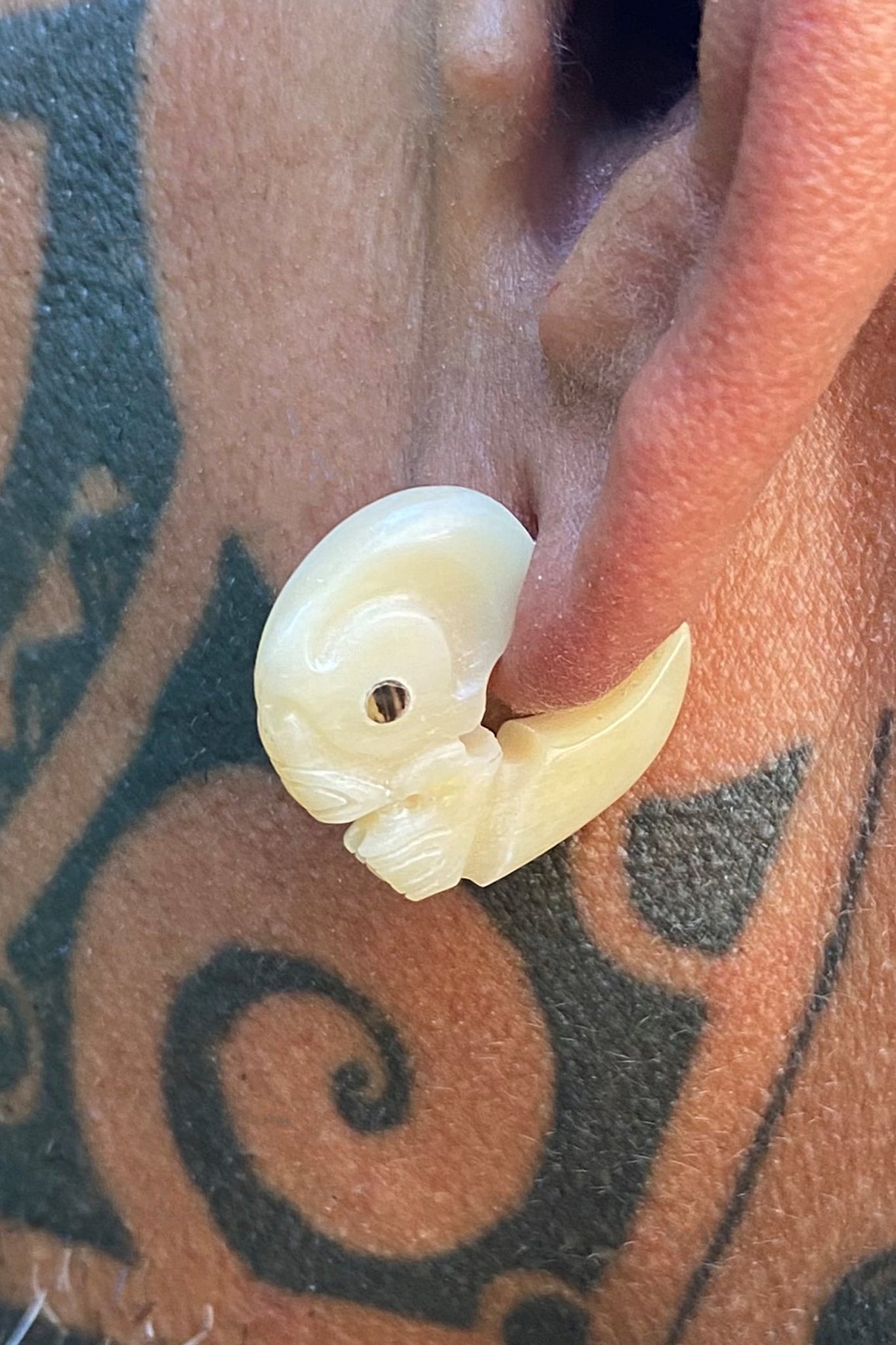 Marquesan tiki earrings